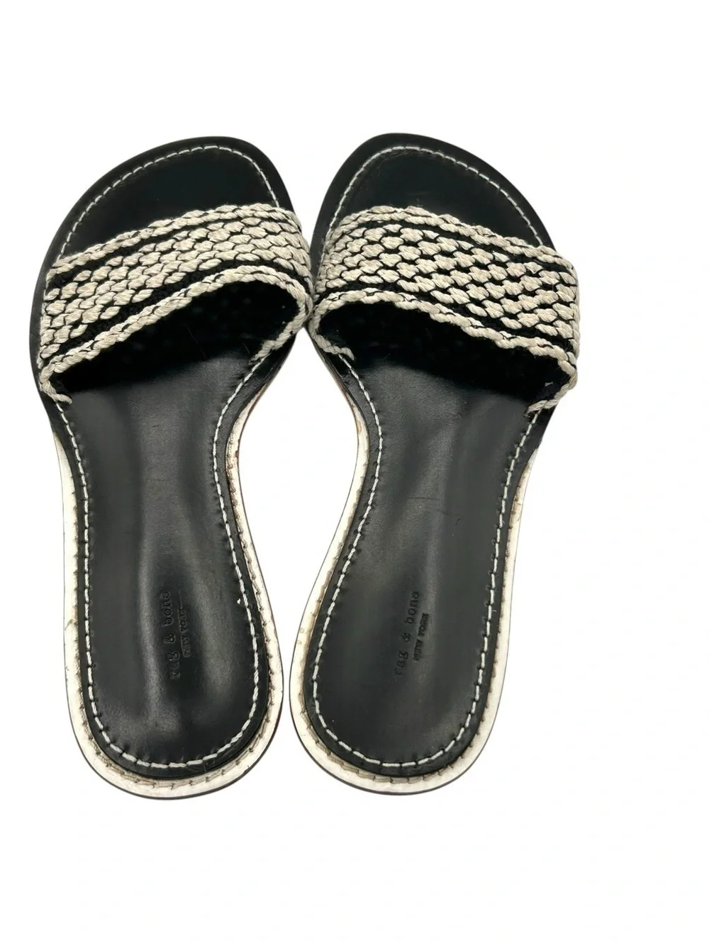 RAG & BONE Women's Black Melrose Slides Size US 6